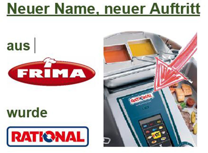 neuer auftritt vcc Frima Rational